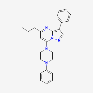 2-Methyl-3-phenyl-7-(4-phenylpiperazin-1-yl)-5-propylpyrazolo[1,5-a]pyrimidine