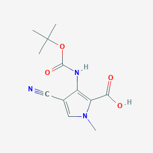 4-Cyano-1-methyl-3-[(2-methylpropan-2-yl)oxycarbonylamino]pyrrole-2-carboxylic acid