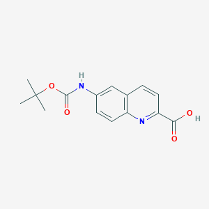 molecular formula C15H16N2O4 B2558879 6-((tert-Butoxycarbonyl)amino)quinoline-2-carboxylic acid CAS No. 1023816-81-0
