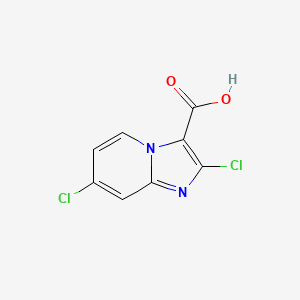 molecular formula C8H4Cl2N2O2 B2558882 2,7-Dichloroimidazo[1,2-a]pyridine-3-carboxylic acid CAS No. 1955547-68-8