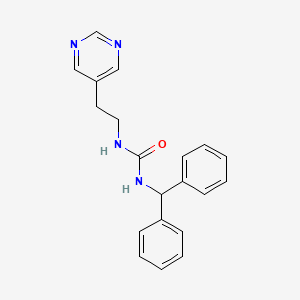 1-Benzhydryl-3-(2-(pyrimidin-5-yl)ethyl)urea
