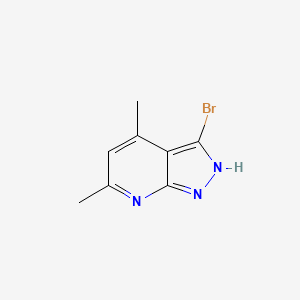 molecular formula C8H8BrN3 B2558884 3-溴-4,6-二甲基-2H-吡唑并[3,4-b]吡啶 CAS No. 2567504-72-5