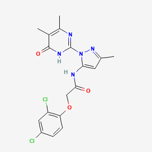 2-(2,4-dichlorophenoxy)-N-(1-(4,5-dimethyl-6-oxo-1,6-dihydropyrimidin-2-yl)-3-methyl-1H-pyrazol-5-yl)acetamide