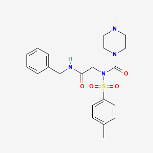 molecular formula C22H28N4O4S B2558890 N-(2-(benzylamino)-2-oxoethyl)-4-methyl-N-tosylpiperazine-1-carboxamide CAS No. 899991-39-0