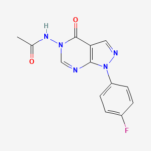 molecular formula C13H10FN5O2 B2558904 N-(1-(4-氟苯基)-4-氧代-1H-吡唑并[3,4-d]嘧啶-5(4H)-基)乙酰胺 CAS No. 919843-55-3