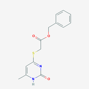 molecular formula C14H14N2O3S B2558952 benzyl 2-[(6-methyl-2-oxo-1H-pyrimidin-4-yl)sulfanyl]acetate CAS No. 898441-40-2