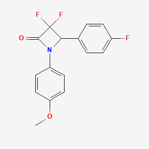 3,3-Difluoro-4-(4-fluorophenyl)-1-(4-methoxyphenyl)azetidin-2-one