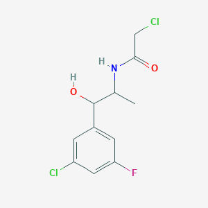 2-Chloro-N-[1-(3-chloro-5-fluorophenyl)-1-hydroxypropan-2-yl]acetamide