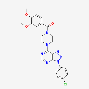 (4-(3-(4-chlorophenyl)-3H-[1,2,3]triazolo[4,5-d]pyrimidin-7-yl)piperazin-1-yl)(3,4-dimethoxyphenyl)methanone