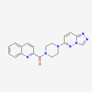 molecular formula C19H17N7O B2558977 (4-([1,2,4]Triazolo[4,3-b]pyridazin-6-yl)piperazin-1-yl)(quinolin-2-yl)methanone CAS No. 1203139-87-0
