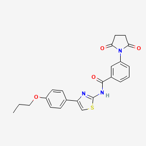 3-(2,5-dioxopyrrolidin-1-yl)-N-[4-(4-propoxyphenyl)-1,3-thiazol-2-yl]benzamide