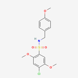 4-chloro-2,5-dimethoxy-N-(4-methoxybenzyl)benzenesulfonamide