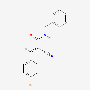 molecular formula C17H13BrN2O B2558990 (E)-N-benzyl-3-(4-bromophenyl)-2-cyano-2-propenamide CAS No. 933800-19-2