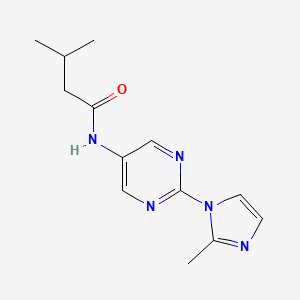 molecular formula C13H17N5O B2558992 3-甲基-N-(2-(2-甲基-1H-咪唑-1-基)嘧啶-5-基)丁酰胺 CAS No. 1421458-52-7
