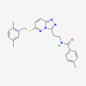 N-(2-(6-((2,5-dimethylbenzyl)thio)-[1,2,4]triazolo[4,3-b]pyridazin-3-yl)ethyl)-4-methylbenzamide