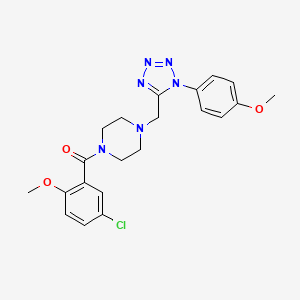 (5-chloro-2-methoxyphenyl)(4-((1-(4-methoxyphenyl)-1H-tetrazol-5-yl)methyl)piperazin-1-yl)methanone