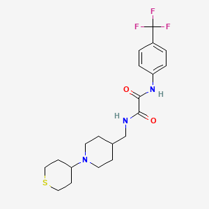 molecular formula C20H26F3N3O2S B2559033 N1-((1-(tetrahydro-2H-thiopyran-4-yl)piperidin-4-yl)methyl)-N2-(4-(trifluoromethyl)phenyl)oxalamide CAS No. 2034469-82-2