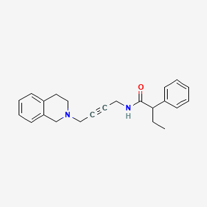 molecular formula C23H26N2O B2559034 N-(4-(3,4-dihydroisoquinolin-2(1H)-yl)but-2-yn-1-yl)-2-phenylbutanamide CAS No. 1396575-87-3