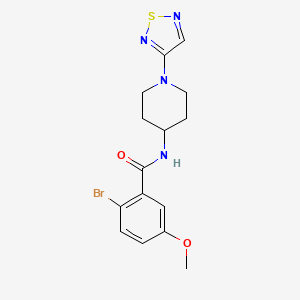 2-bromo-5-methoxy-N-[1-(1,2,5-thiadiazol-3-yl)piperidin-4-yl]benzamide