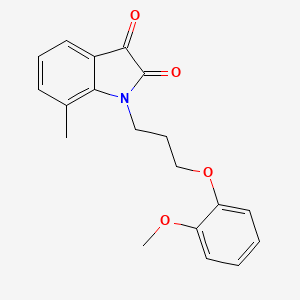 molecular formula C19H19NO4 B2559061 1-[3-(2-Methoxy-phenoxy)-propyl]-7-methyl-1H-indole-2,3-dione CAS No. 620932-26-5