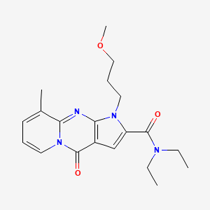 molecular formula C20H26N4O3 B2559070 N,N-diethyl-1-(3-methoxypropyl)-9-methyl-4-oxo-1,4-dihydropyrido[1,2-a]pyrrolo[2,3-d]pyrimidine-2-carboxamide CAS No. 900881-19-8