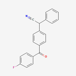 molecular formula C21H14FNO B2559083 2-[4-(4-Fluorobenzoyl)phenyl]-2-phenylacetonitrile CAS No. 338791-81-4