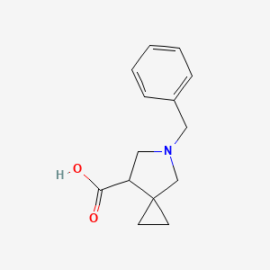 molecular formula C14H17NO2 B2559095 5-Benzyl-5-azaspiro[2.4]heptane-7-carboxylic acid CAS No. 351370-94-0