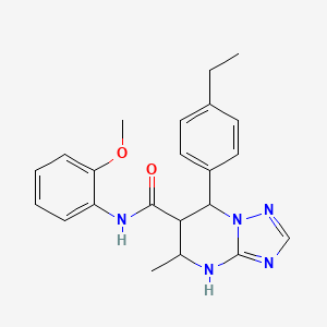 7-(4-ethylphenyl)-N-(2-methoxyphenyl)-5-methyl-4,5,6,7-tetrahydro-[1,2,4]triazolo[1,5-a]pyrimidine-6-carboxamide
