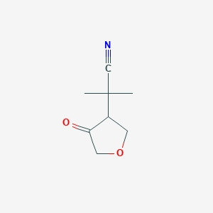 2-Methyl-2-(4-oxooxolan-3-yl)propanenitrile
