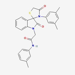 2-(3'-(3,5-dimethylphenyl)-2,4'-dioxospiro[indoline-3,2'-thiazolidin]-1-yl)-N-(m-tolyl)acetamide