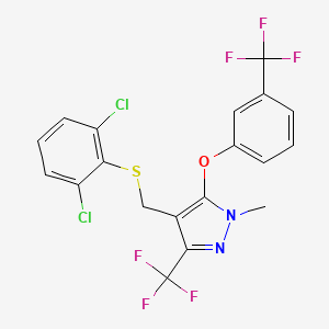 4-{[(2,6-dichlorophenyl)sulfanyl]methyl}-1-methyl-3-(trifluoromethyl)-5-[3-(trifluoromethyl)phenoxy]-1H-pyrazole