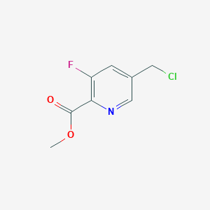 molecular formula C8H7ClFNO2 B2559122 Methyl 5-(chloromethyl)-3-fluoropyridine-2-carboxylate CAS No. 1263058-99-6