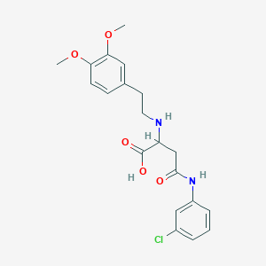 molecular formula C20H23ClN2O5 B2559131 4-((3-氯苯基)氨基)-2-((3,4-二甲氧基苯乙基)氨基)-4-氧代丁酸 CAS No. 1030614-41-5