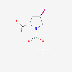 molecular formula C10H16FNO3 B2559140 (2S,4S)-tert-butyl 4-fluoro-2-formylpyrrolidine-1-carboxylate CAS No. 441714-23-4