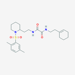 molecular formula C25H37N3O4S B2559155 N1-(2-(cyclohex-1-en-1-yl)ethyl)-N2-(2-(1-((2,5-dimethylphenyl)sulfonyl)piperidin-2-yl)ethyl)oxalamide CAS No. 898407-04-0
