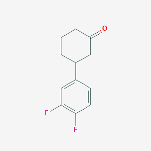 molecular formula C12H12F2O B2559156 3-(3,4-二氟苯基)环己烷-1-酮 CAS No. 1342443-62-2