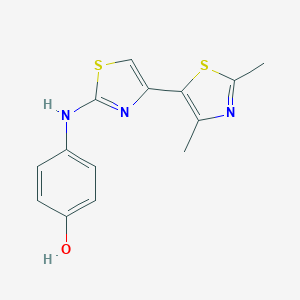 molecular formula C14H13N3OS2 B255916 4-[(2',4'-Dimethyl-4,5'-bi-1,3-thiazol-2-yl)amino]phenol 
