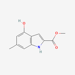 molecular formula C11H11NO3 B2559163 methyl 4-hydroxy-6-methyl-1H-indole-2-carboxylate CAS No. 2092230-21-0