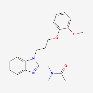 N-({1-[3-(2-methoxyphenoxy)propyl]-1H-benzimidazol-2-yl}methyl)-N-methylacetamide