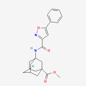 molecular formula C22H24N2O4 B2559179 (1r,3s,5R,7S)-甲基3-(5-苯基异恶唑-3-甲酰胺)金刚烷-1-甲酸酯 CAS No. 1226451-40-6