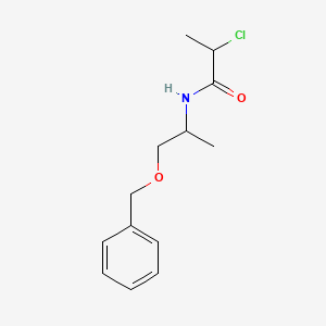 B2559183 2-Chloro-N-(1-phenylmethoxypropan-2-yl)propanamide CAS No. 1857284-08-2