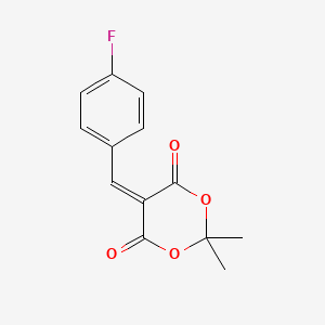 molecular formula C13H11FO4 B2559187 5-(4-氟苄叉基)-2,2-二甲基-1,3-二噁烷-4,6-二酮 CAS No. 23160-10-3