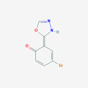 molecular formula C8H5BrN2O2 B255919 (6Z)-4-bromo-6-(3H-1,3,4-oxadiazol-2-ylidene)cyclohexa-2,4-dien-1-one 