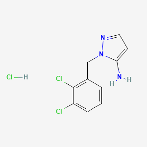 molecular formula C10H10Cl3N3 B2559208 1-[(2,3-dichlorophenyl)methyl]-1H-pyrazol-5-amine hydrochloride CAS No. 1052546-74-3