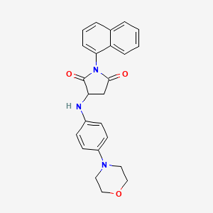 molecular formula C24H23N3O3 B2559209 3-((4-吗啉苯基)氨基)-1-(萘-1-基)吡咯烷-2,5-二酮 CAS No. 1007919-98-3