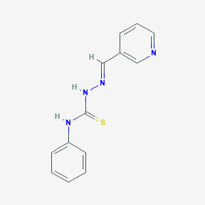 molecular formula C13H12N4S B255921 nicotinaldehyde N-phenylthiosemicarbazone 