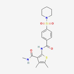 B2559210 N,4,5-trimethyl-2-(4-(piperidin-1-ylsulfonyl)benzamido)thiophene-3-carboxamide CAS No. 896293-86-0