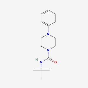 molecular formula C15H23N3O B2559212 N-叔丁基-4-苯基哌嗪-1-羧酰胺 CAS No. 1023437-37-7