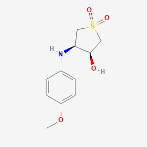 molecular formula C11H15NO4S B255923 (3S,4R)-4-(4-methoxyanilino)-1,1-dioxothiolan-3-ol 