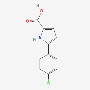 molecular formula C11H8ClNO2 B2559240 5-(4-chlorophenyl)-1H-pyrrole-2-carboxylic Acid CAS No. 131172-61-7; 41019-45-8